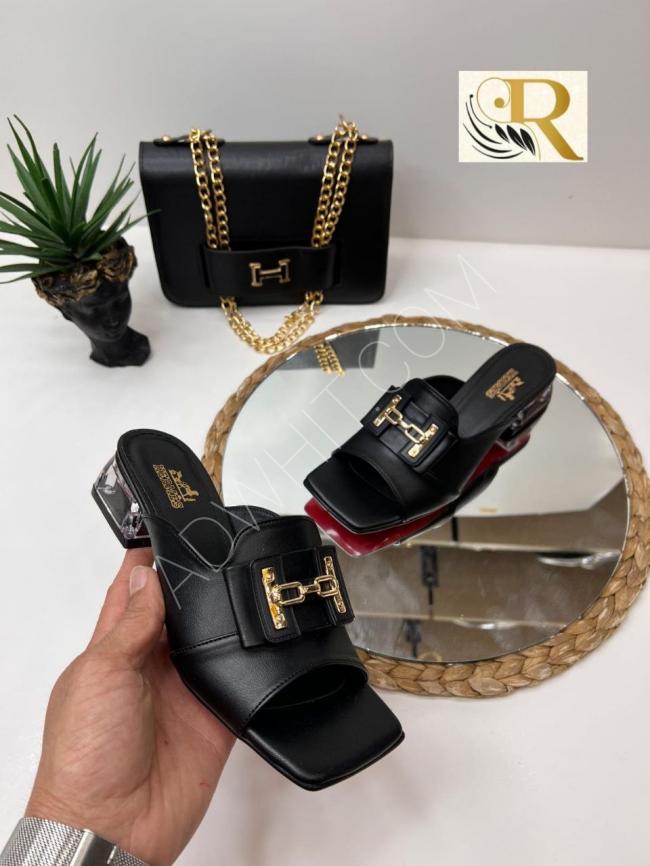 Hermes set, high quality women's bag and heels
