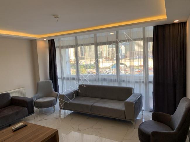 Bursa'da üç oda ve salonlu kiralık bir otel konseptinde daire