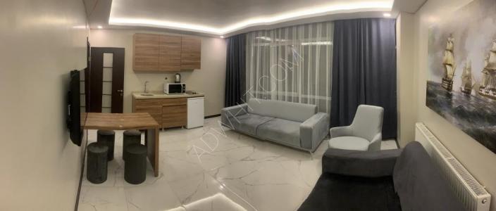 Bursa'da üç oda ve salonlu kiralık bir otel konseptinde daire