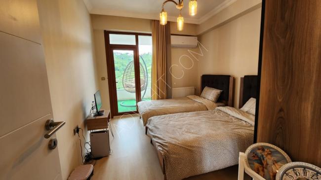 Apartment in Trabzon, three rooms, hall, kitchen and three bathrooms for daily rent