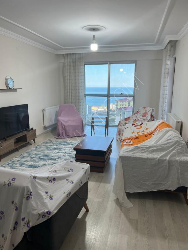 3+1 apartment in the most beautiful location of Trabzon Kaştu Yomra with open sea view