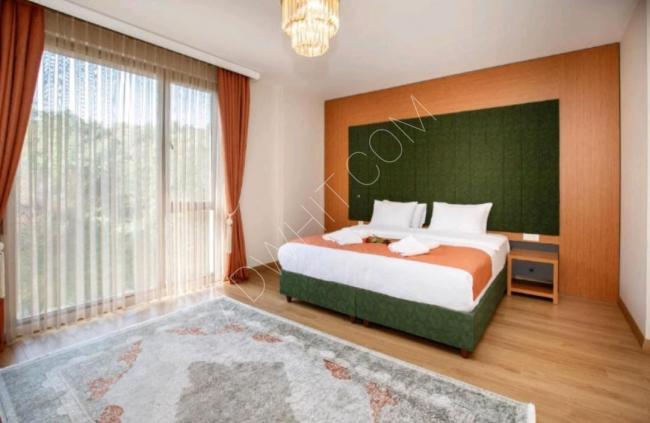 The most luxurious and largest hotel apartment in Trabzon, four rooms, a hall, a kitchen, two bathrooms and a terrace for daily rent
