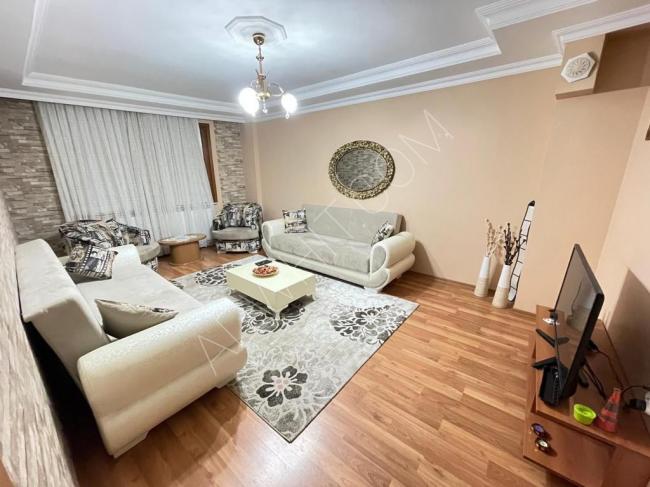 A two-bedroom apartment and a hall, 2 + 1, furnished for annual rent