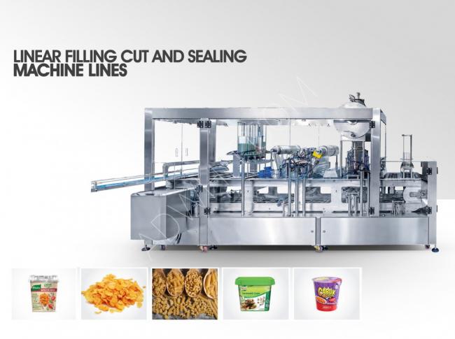 Pasta and soup packaging machine (linear machine) 