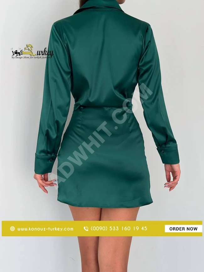 Casual satin women's dress