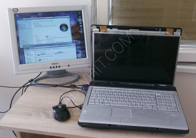 Used Toshiba laptop for sale (with external screen)