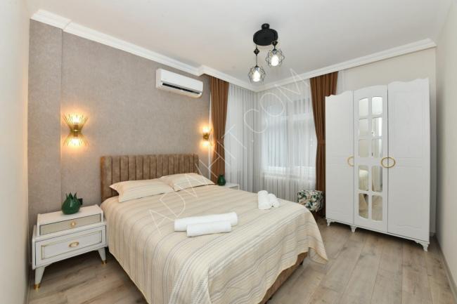 Furnished apartment for rent in Istanbul, Sisli, directly on the main street, fully air-conditioned