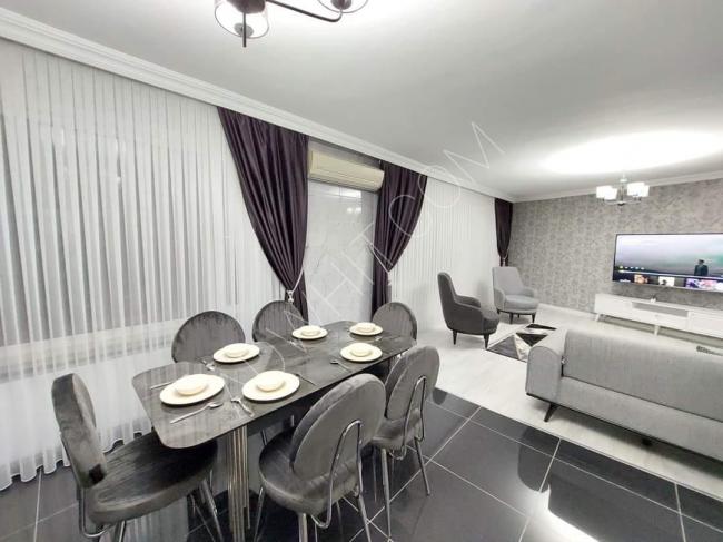 Furnished apartment with three bedrooms and a living room in Şişli Nişantaşı for daily rent
