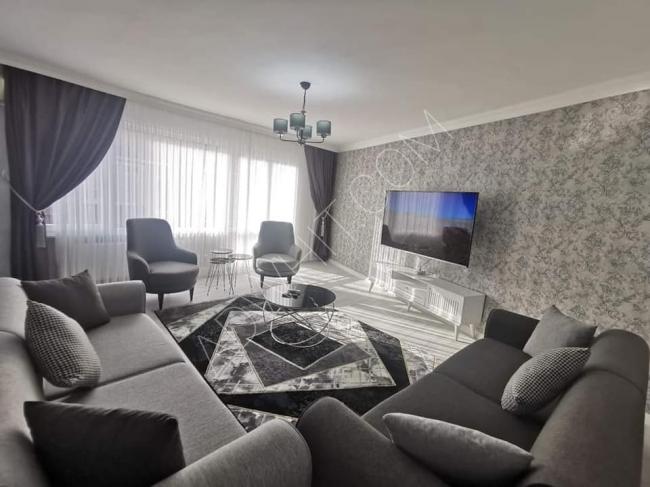 Furnished apartment with three bedrooms and a living room in Şişli Nişantaşı for daily rent