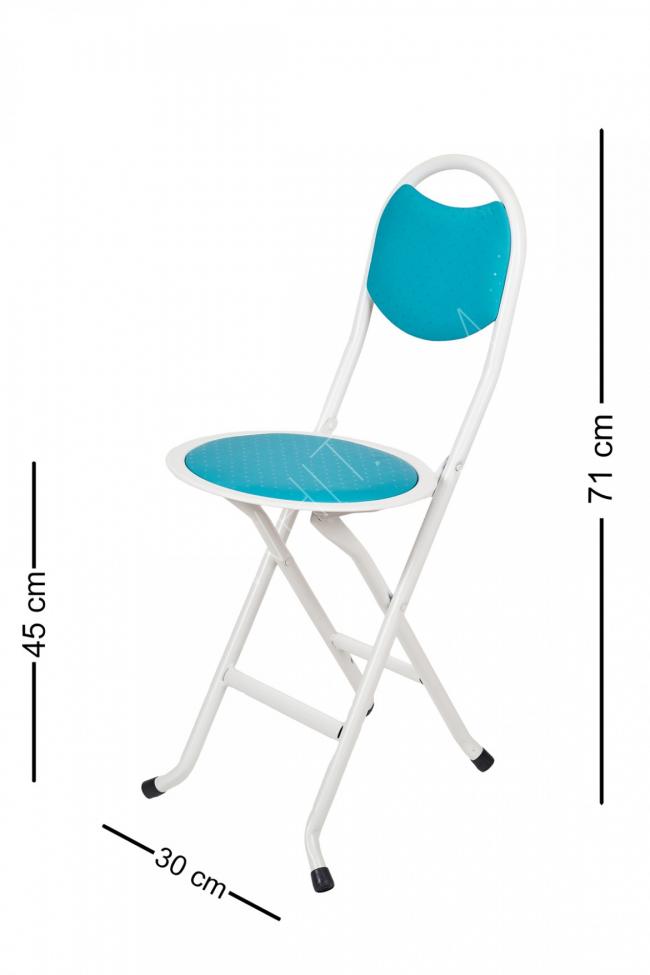 Hondamir folding garden chair / portable for camping, beach, mosque, and kitchen /white color/made from iron