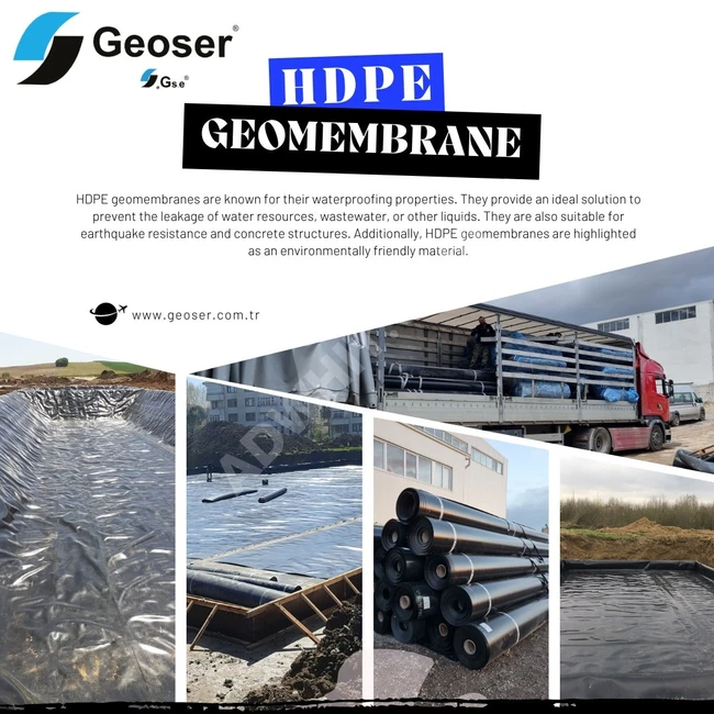 HDPE GEOMEMBRANE Yüksek Yoğunluklu Polietilen