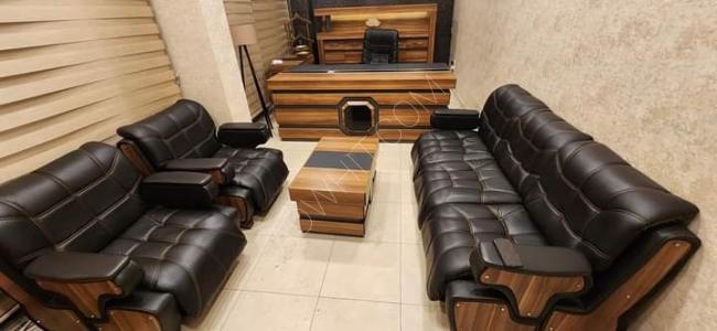 Director's office with a lightly used and clean sofa set for sale at half price