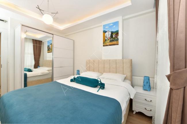 شقة مفروشة للايجار السياحي في اسطنبول شيشلي غرفتين و صالة 