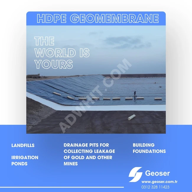 HDPE GEOMEMBRANE lining film for ponds