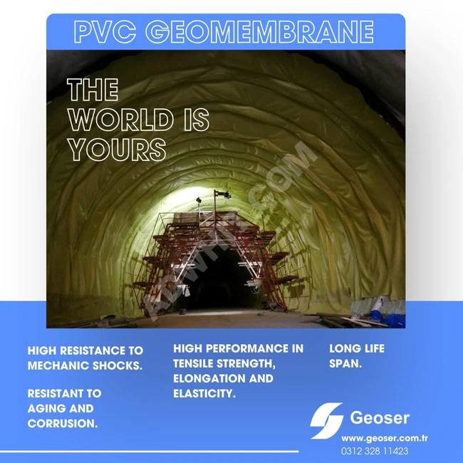 PVC yalıtımı geomembranı