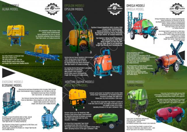 Agricultural sprayers from 400 liters to 3000 liters