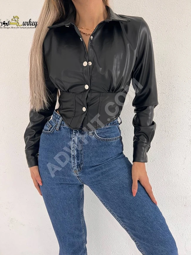 Women's leather shirt