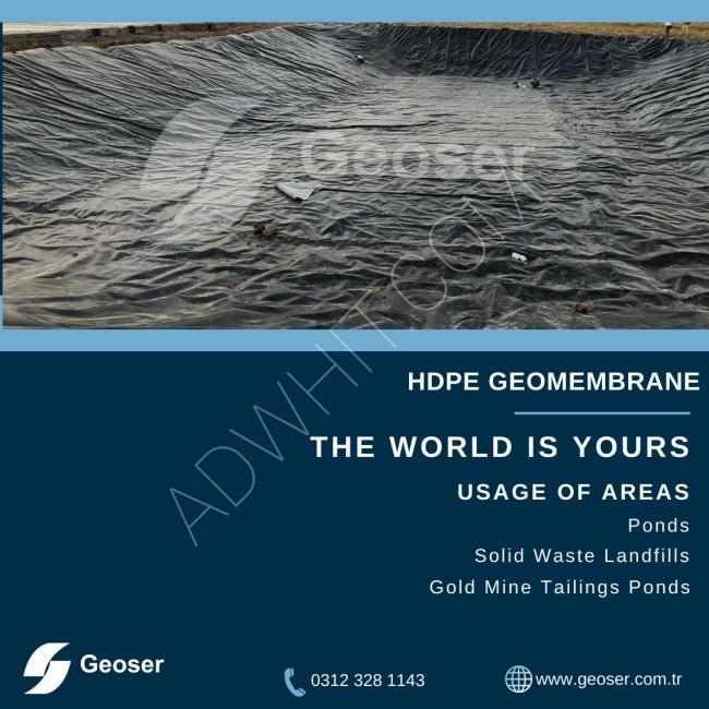 Lining membranes for ponds, HDPE GEOMEMBRANE