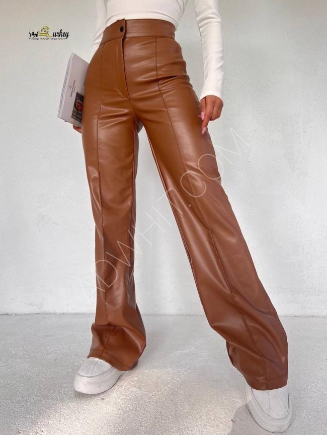 Women's casual leather pants