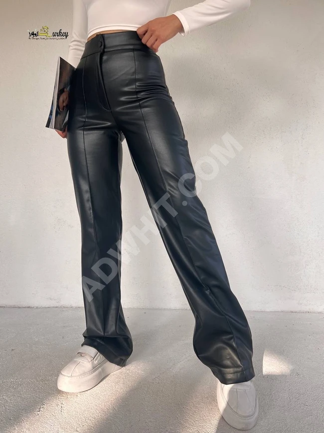 Women's casual leather pants