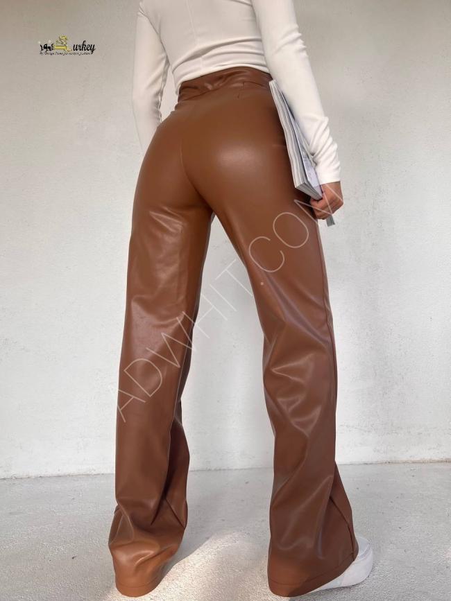 Women's casual leather pants