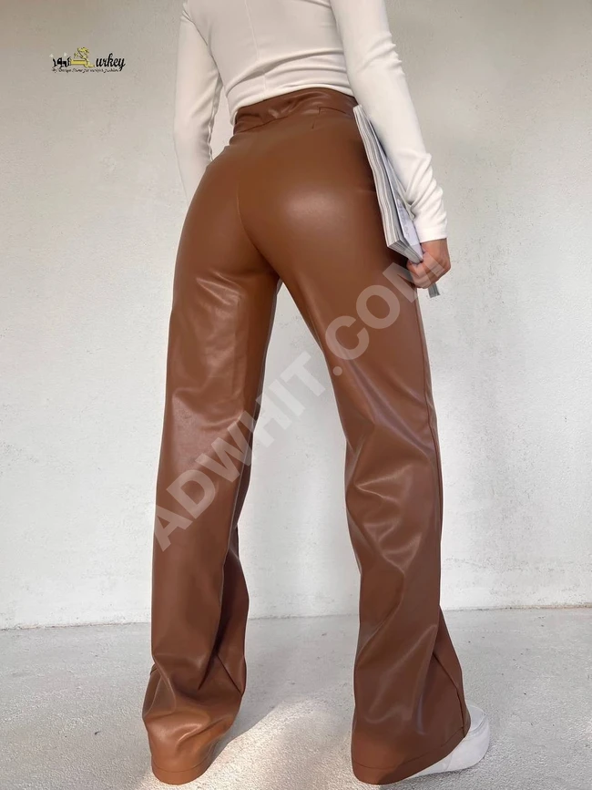 Women's casual leather pants