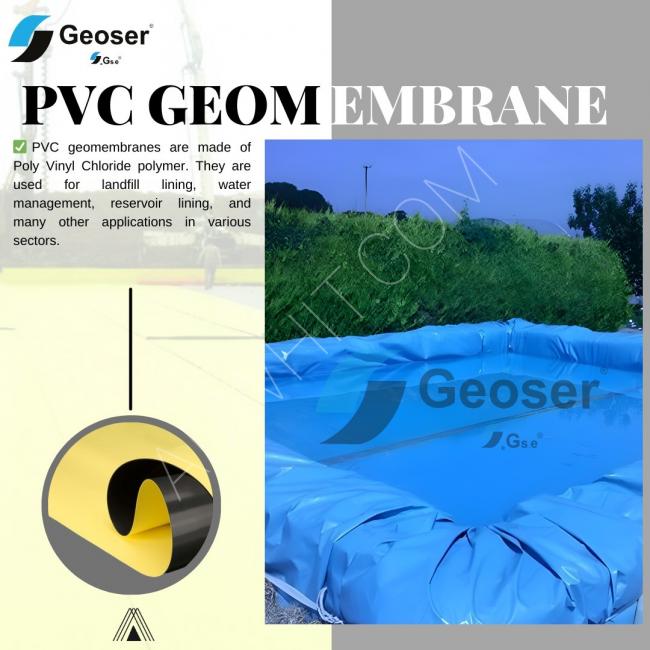 Cover the floor with PVC geomembrane