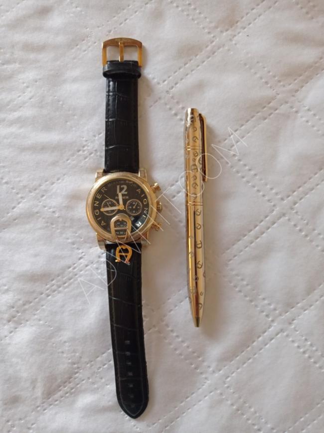 Ajnur markası Kol saati ve  kalem seti
