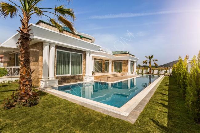A detached villa for sale with luxurious designs in Kemer, Antalya