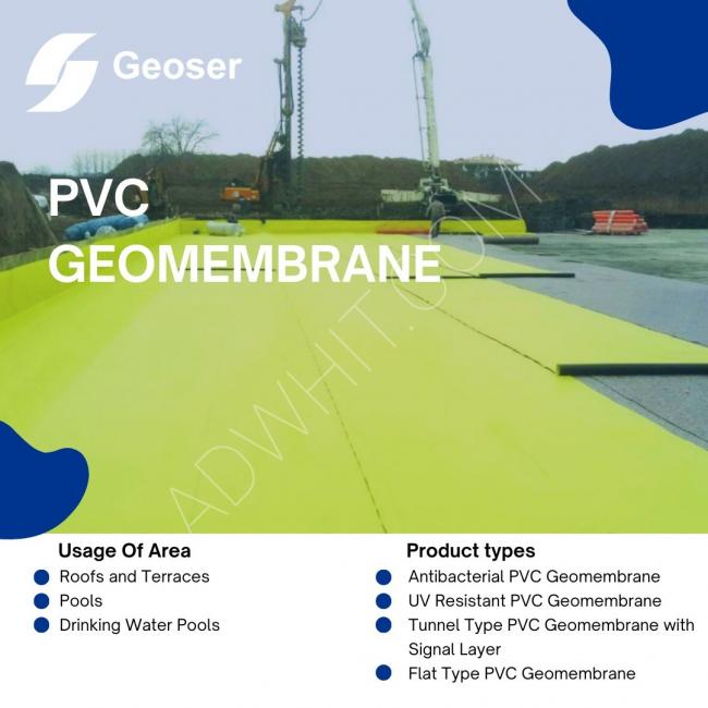 PVC geomembrane, a water-insulating lining film