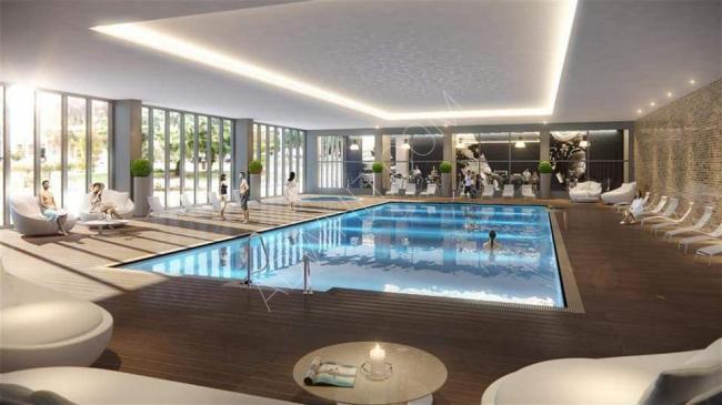 İstanbul'da beş yıldızlı otel konseptinde daireler, iki oda, bir salon, bir mutfak ve iki banyo