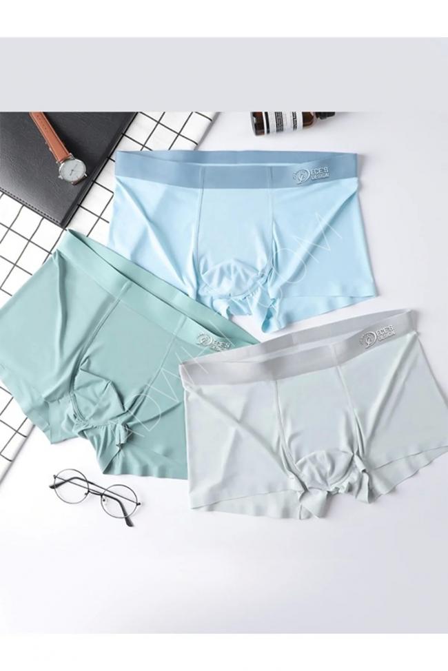 Eces Design Seamless Ice Silk Men's Underwear 3 Piece