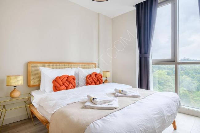 A hotel apartment in Maslak overlooking Belgrade Forest and Istanbul Valley