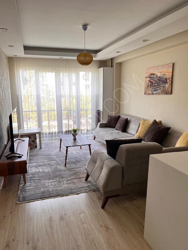 A 1+1 furnished apartment with new furniture for sale in Beylikduzu