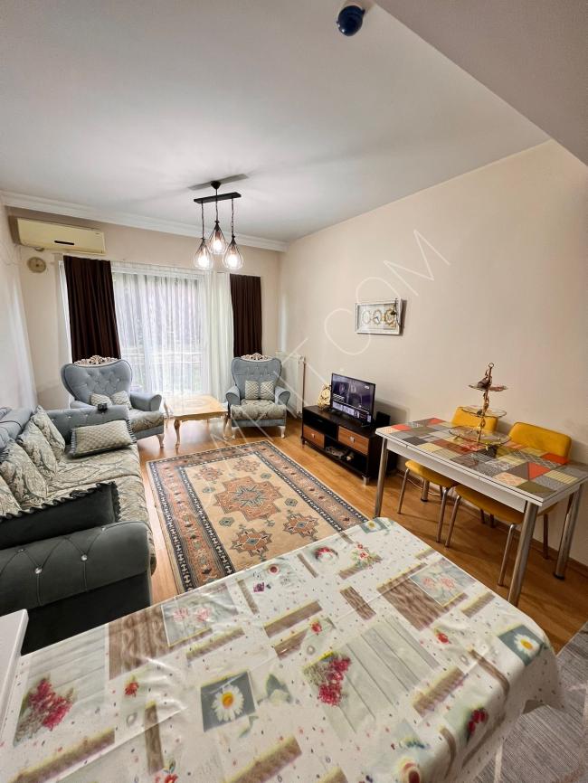1+1 furnished apartment for rent with new furniture within a residential complex in Esenyurt