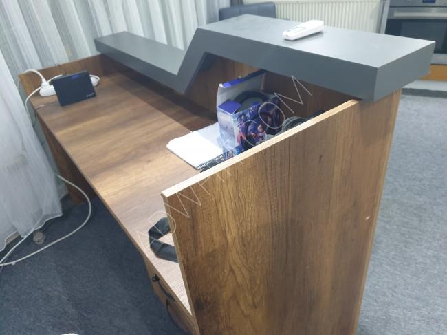 An administrative office and reception desk in excellent condition