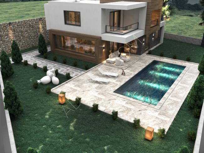 4+1 villa with distinctive views for sale in Alanya city