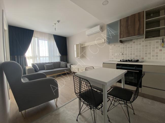 Kağıthane || Furnished 1+1 apartment with city view in a residential complex