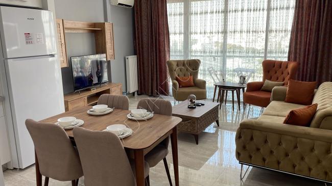 A hotel apartment with a living room in the famous Batışehir