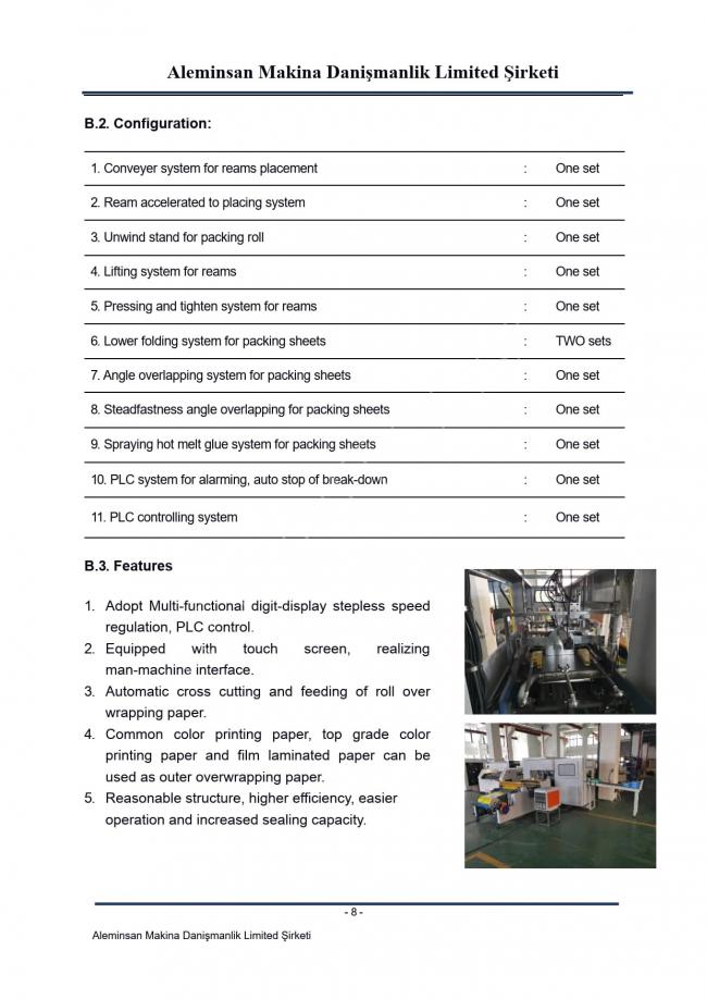 A4 Kağıt Üretim Hattı ve Kesim-Paketleme Makinası