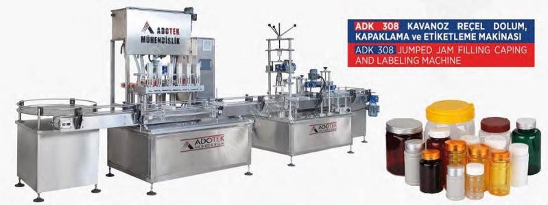 Automatic liquid filling machine for jam with a capacity of 330-1000 cubic meters