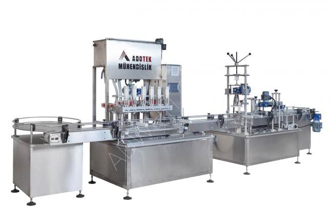Automatic liquid filling machine for jam with a capacity of 330-1000 cubic meters