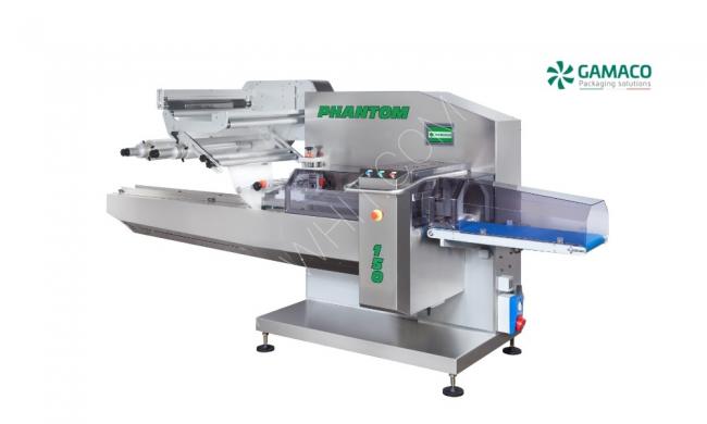 Phantom 150 Flowpack Wrapping Machine with and without a wrapping base