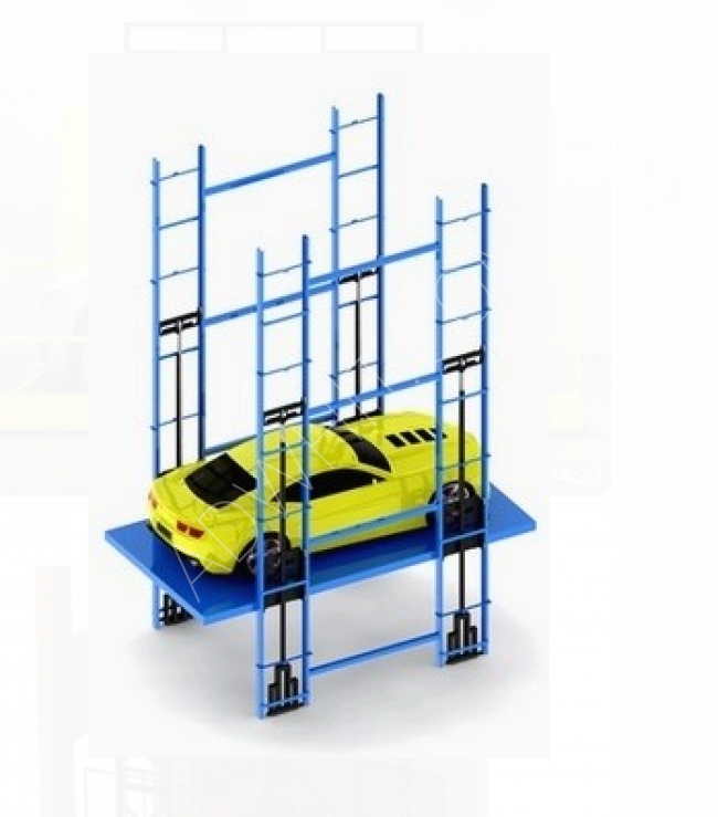 A car lift with a capacity of 3 tons and a drive shaft length of 4 meters