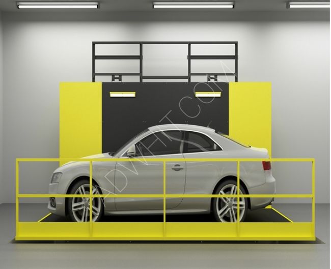 A car lift with a capacity of 3 tons and a drive shaft length of 4 meters