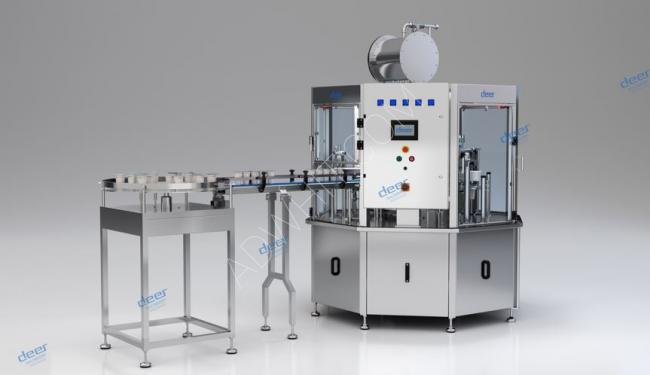 Rotary filling and capping machine