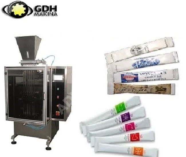 Five-channel stick sugar packing machine