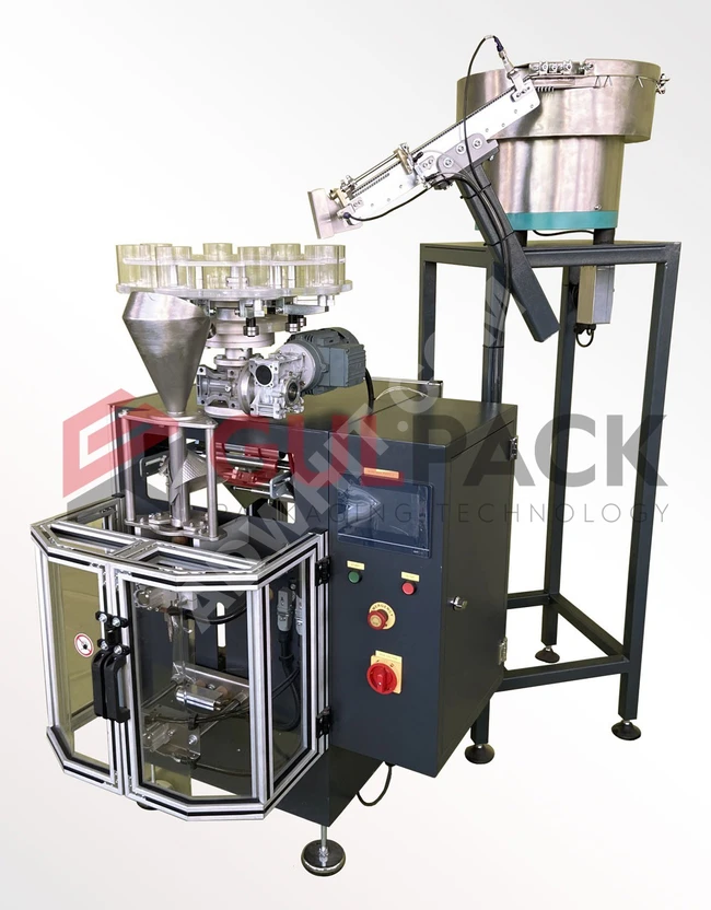 Vertical packaging machine with screw system 20 - 30 pieces/minute