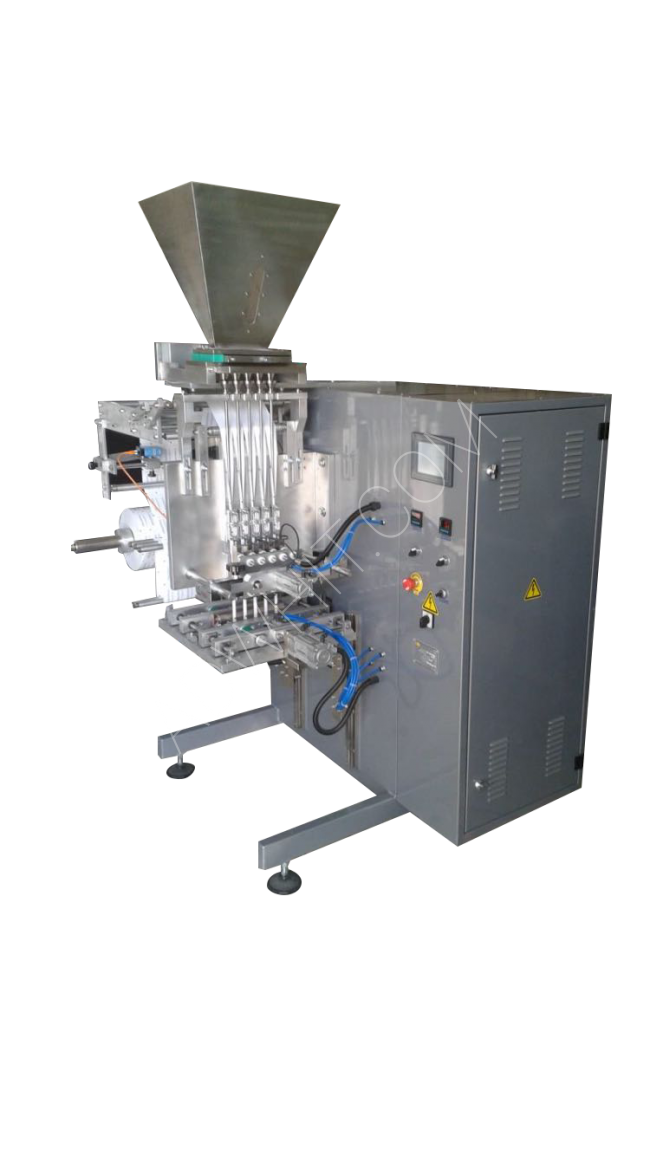 Automatic machine for packing and packaging stick sachets