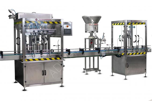 Fully automatic vertical filling and packaging machine with a capacity of 1 liter and 6 nozzles